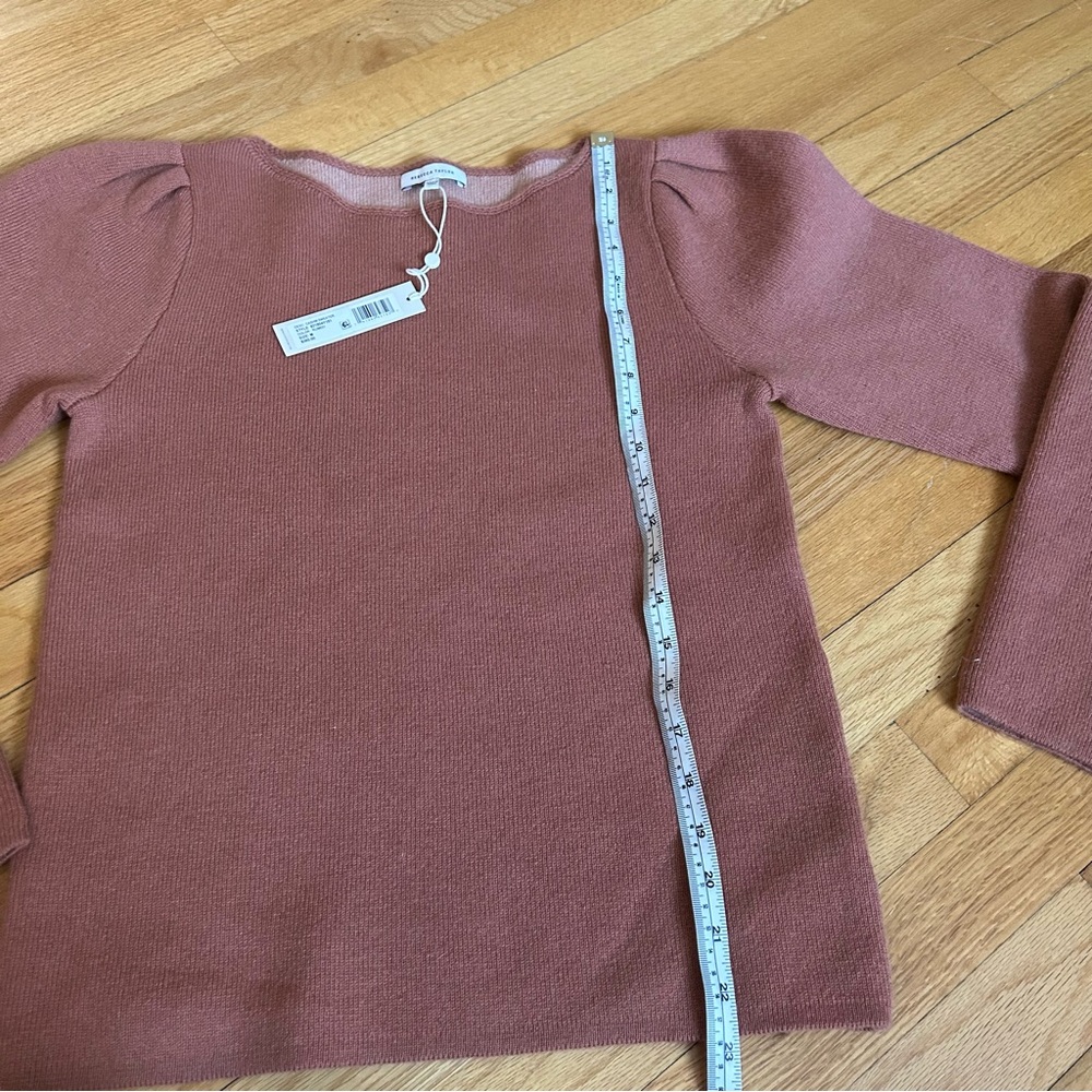 Rebecca Taylor Cashmere Blend Sweater Puff Sleeves Size Medium. NWT - Picture 8 of 12